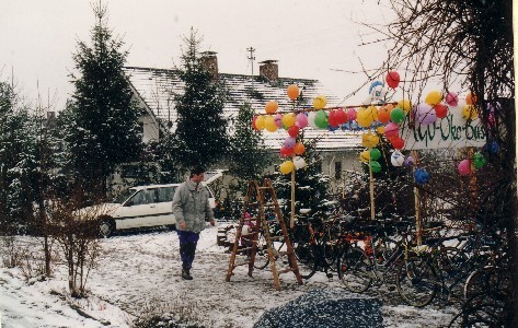 Gruppenbild beim Fasnetsumzug 1993
