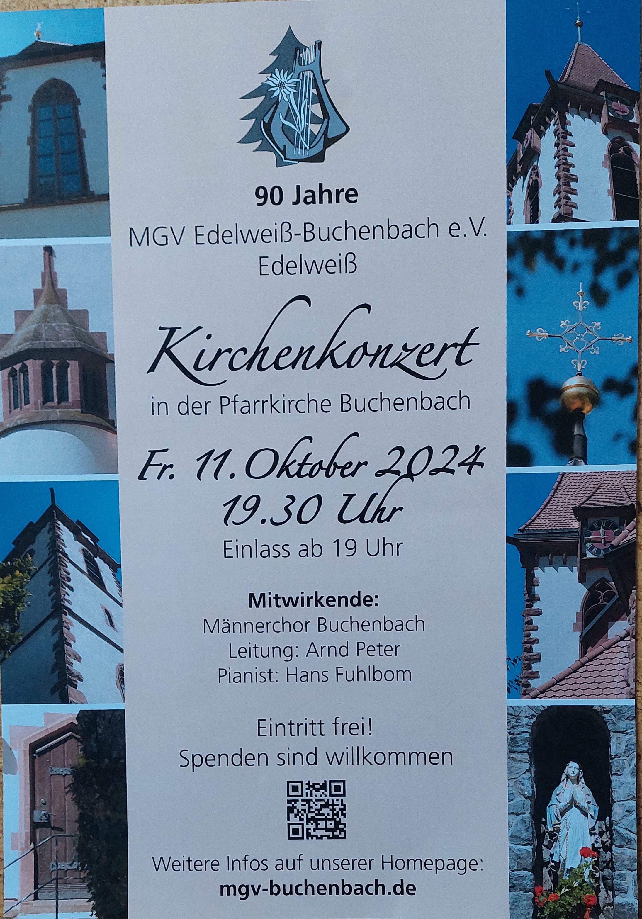 Kirchenkonzert 2024 – 90 Jahre Edelweiß