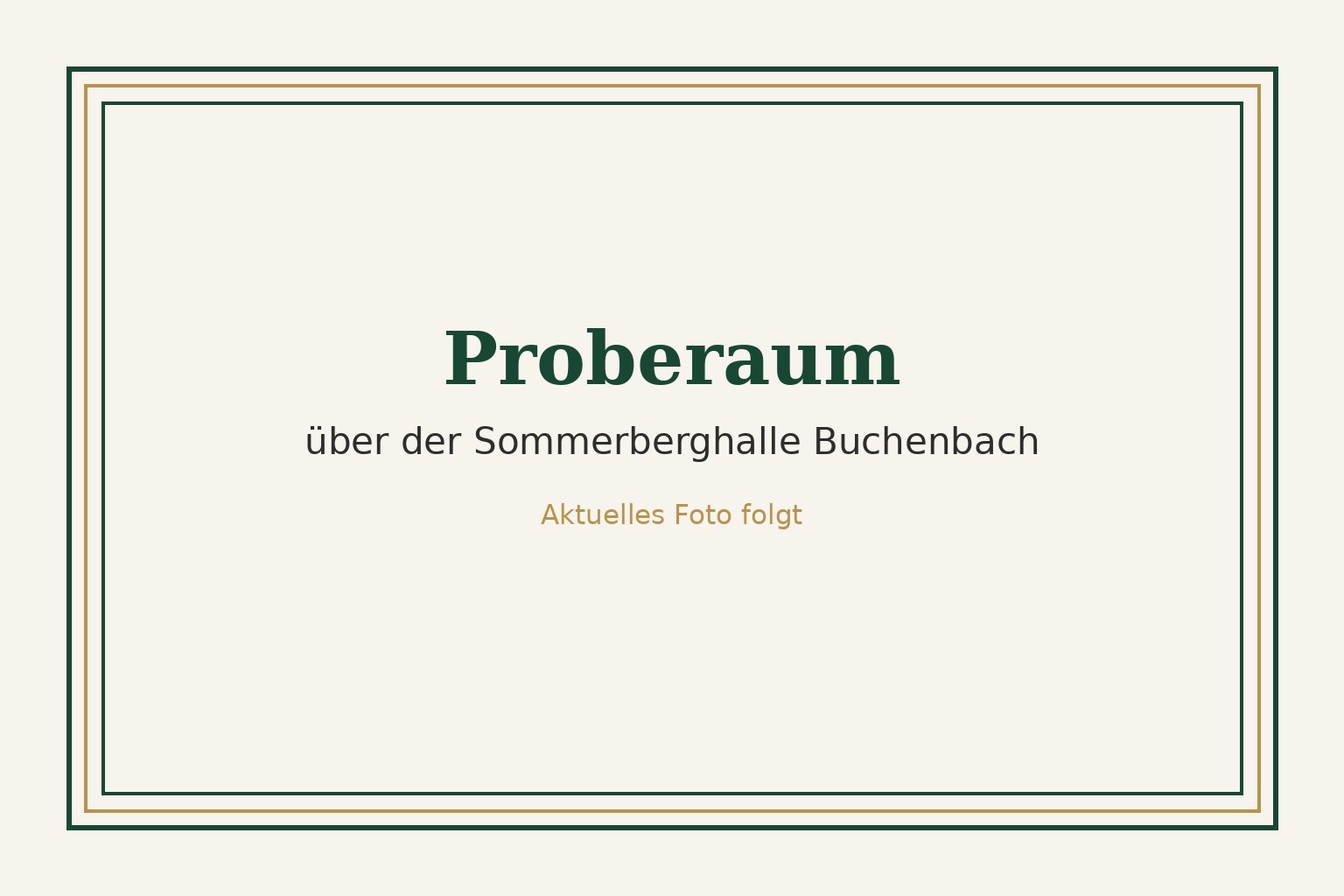 Grafische Darstellung zum Proberaum im Proberaum über der Sommerberghalle Buchenbach